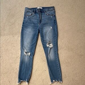 Abercrombie & Fitch Distressed Blue Skinny Jeans